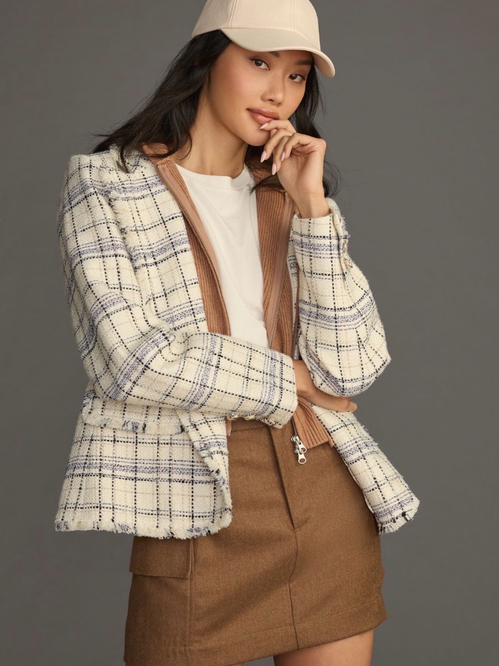 Anthropologie Tweed Dickie Blazer
